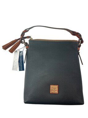 Dooney & Bourke Randy Black Leather Bag Braided Strap Tassels MSRP$268 NWT
